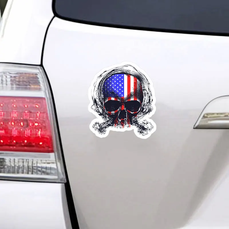 Модный Череп ПВХ стикер для автомобиля обертывание автомобилей Стайлинг