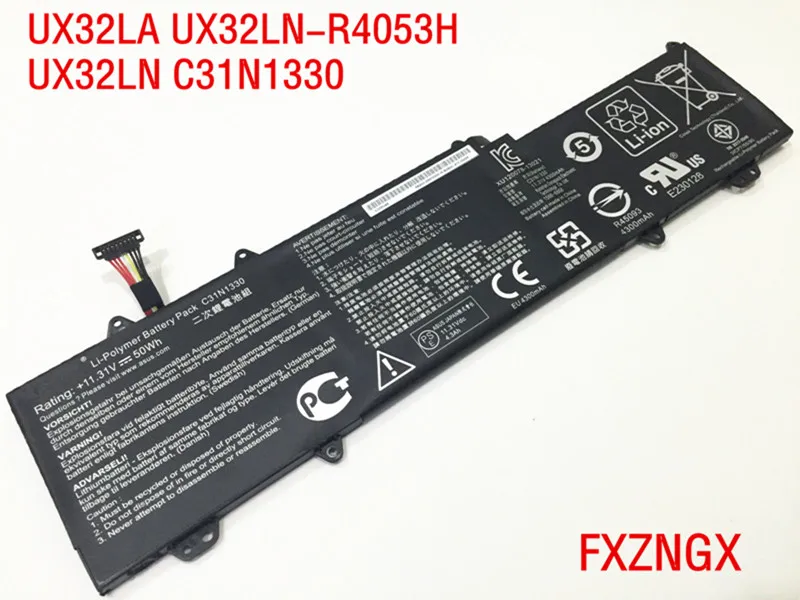 

11.31V 50WH Genuine C31N1330 Laptop Battery For ASUS ZenBook UX32L UX32LN UX32LA UX32LN-R4053H 0B200-00070200