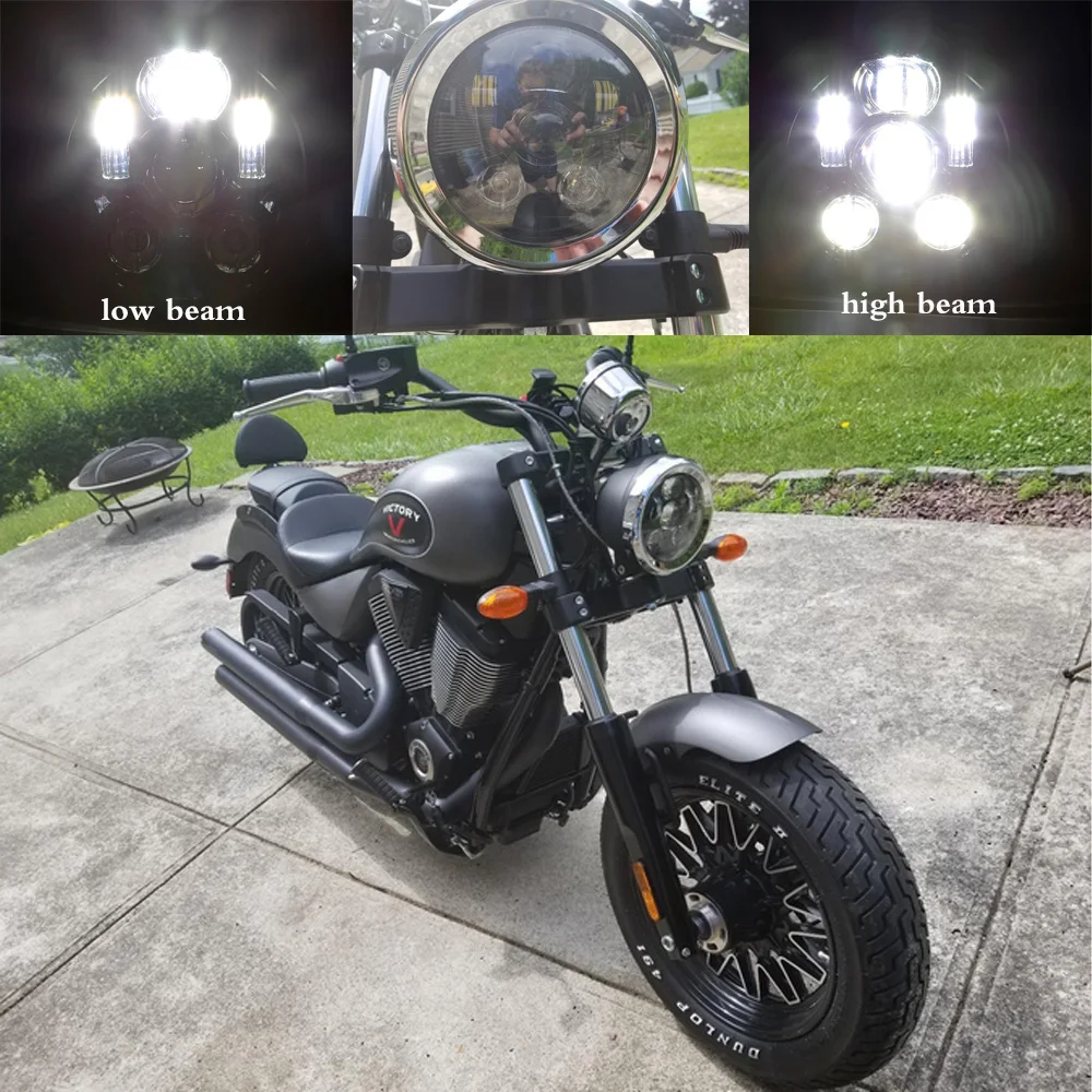 1 шт 5 3/4 &quot5 75 дюймов светодиодный фара для Harley Davidson 883 sportster тройной low rider