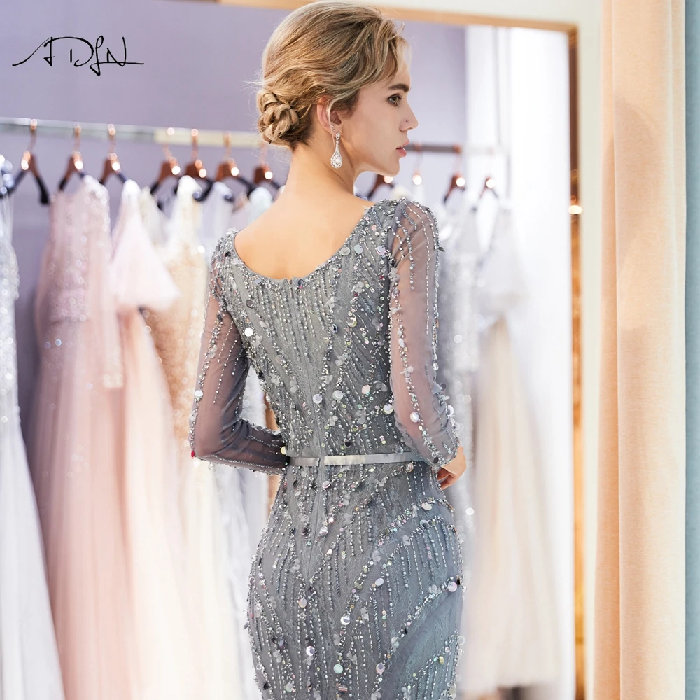 Женское вечернее платье Русалка ADLN Элегантное Длинное кружевное с длинными