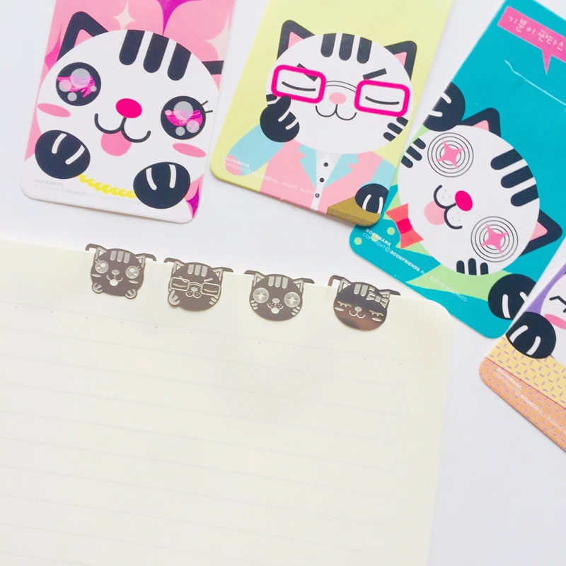 1 шт. милый маркер в виде маленькой кошки на странице школьные и офисные