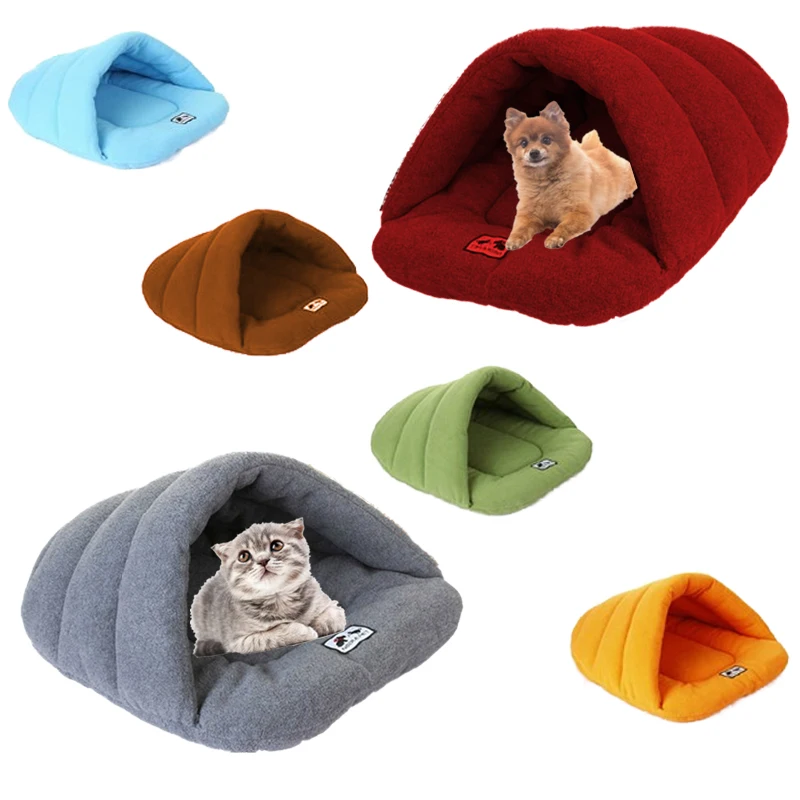 Кровать для домашних питомцев теплый домик маленьких собак удобный спальный