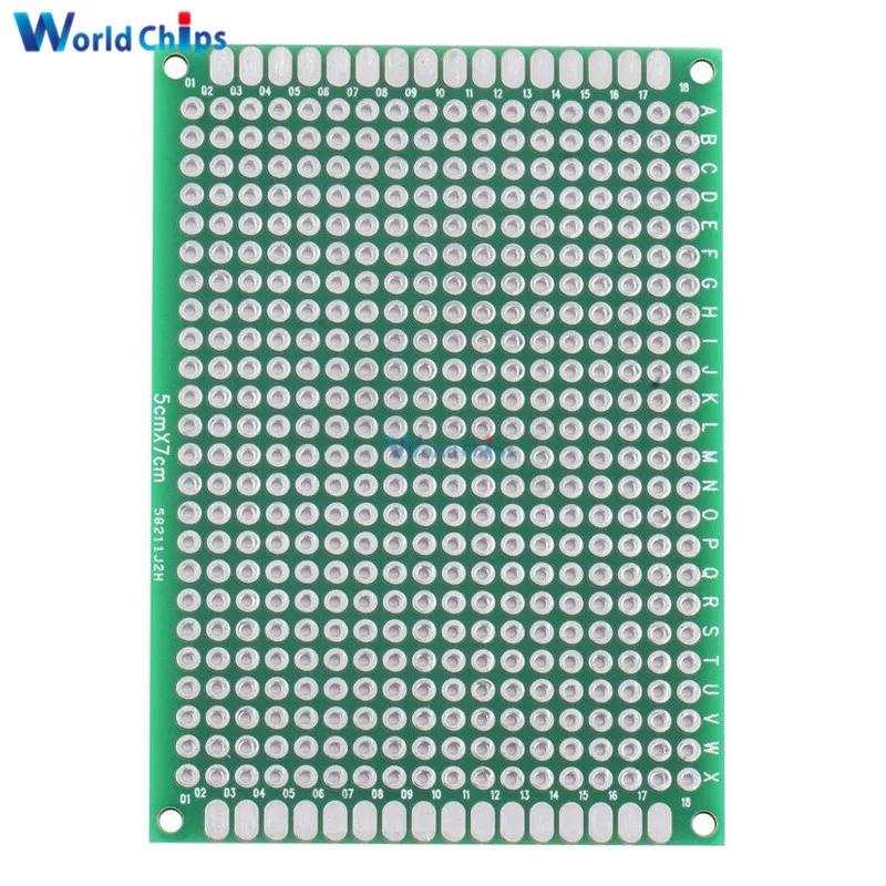 10 шт. двухсторонний Прототип PCB Луженая универсальная макетная плата 5x7 см 50 мм x 70