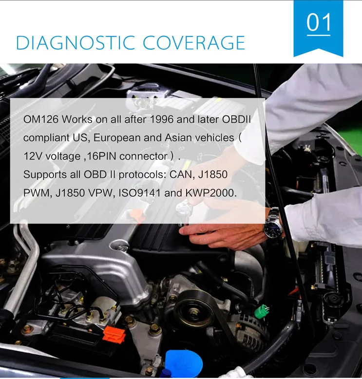 OBD2 автомобильный сканер Autophix OM126 Автомобильный сканер для считывания кода OBDII двигатель сканер Код ошибки считыватель Авто OBD2 Диагностический тоже