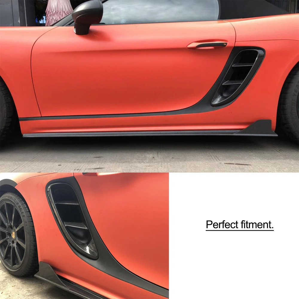 Для Porsche 718 углеродное волокно передняя отделка крыла вентиляционное отверстие для Porsche 718 Boxster Cayman Coupe трансформер- украшение