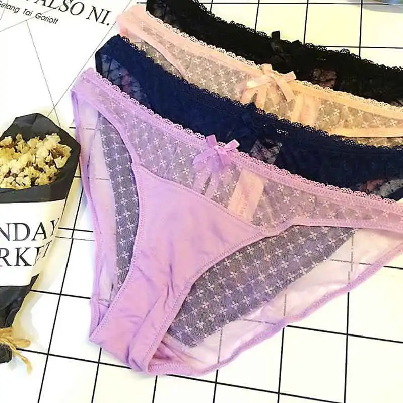 SP & CITY женские трусики с бантом и оборками сексуальные кружевные прозрачные