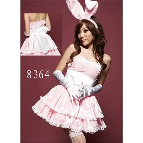 Lovely Sexy Bunny Costumes Cheap Adult Women Cosplay Sleeveless Ball Gown Fancy dress 8364 |