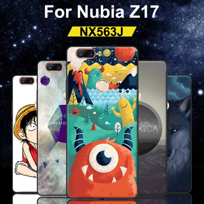Прозрачный чехол для ZTE Nubia Z17 NX563J мультяшный рисунок Мягкий Силиконовый ТПУ