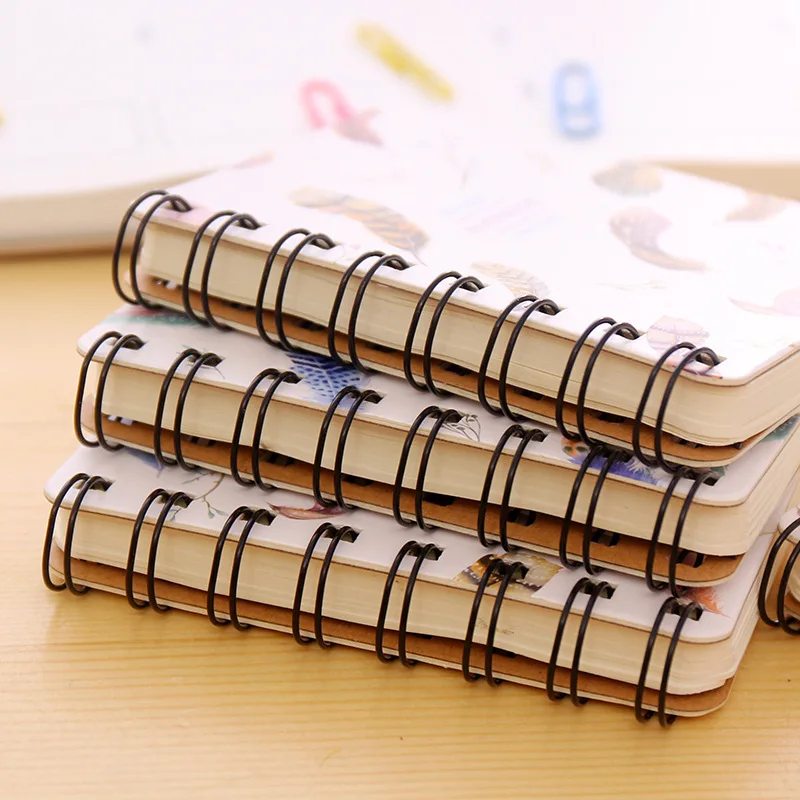 Корейские милые канцелярские мультфильм маленький катушки портативный ноутбук