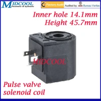 pulse valve solenoid coil 24v dc connector plug din43650a inner hole diameter 14mm high 45 7mm
