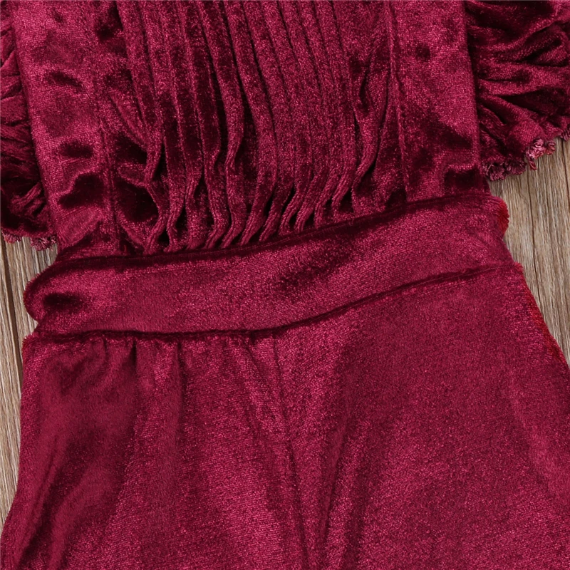 Коллекция 2017 года детский бархатный комбинезон для девочек новогодний зимняя