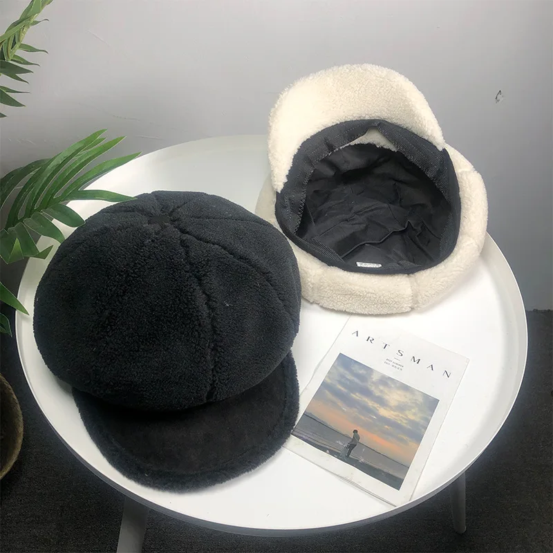Зимние теплые утолщенные шапки модная имитация овечьей шерсти Snapback cap s женская
