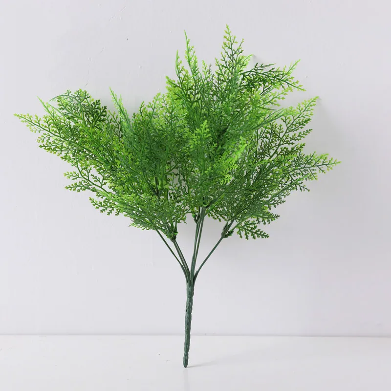 Фото Искусственные растения на ощупь зеленые листья 1 шт. искусственная трава