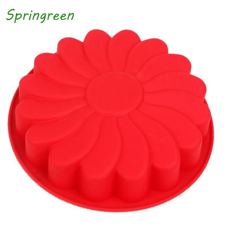 Springreen круглый Подсолнух силиконовая выпечка торта ко дню рождения кастрюли