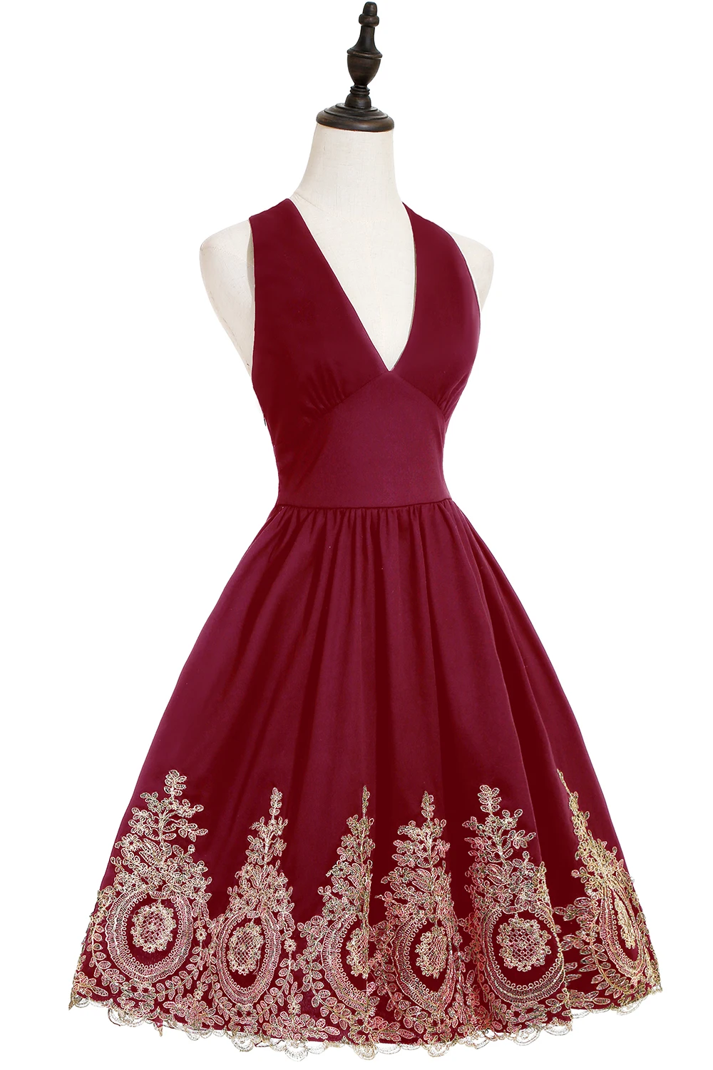 Vestido de Festa Элегантное Недорогое Бальное Платье Со Сексуальным Вырезом На Спине Кружевное Темно-красное И Черное Короткое Платье Для Вечеринка