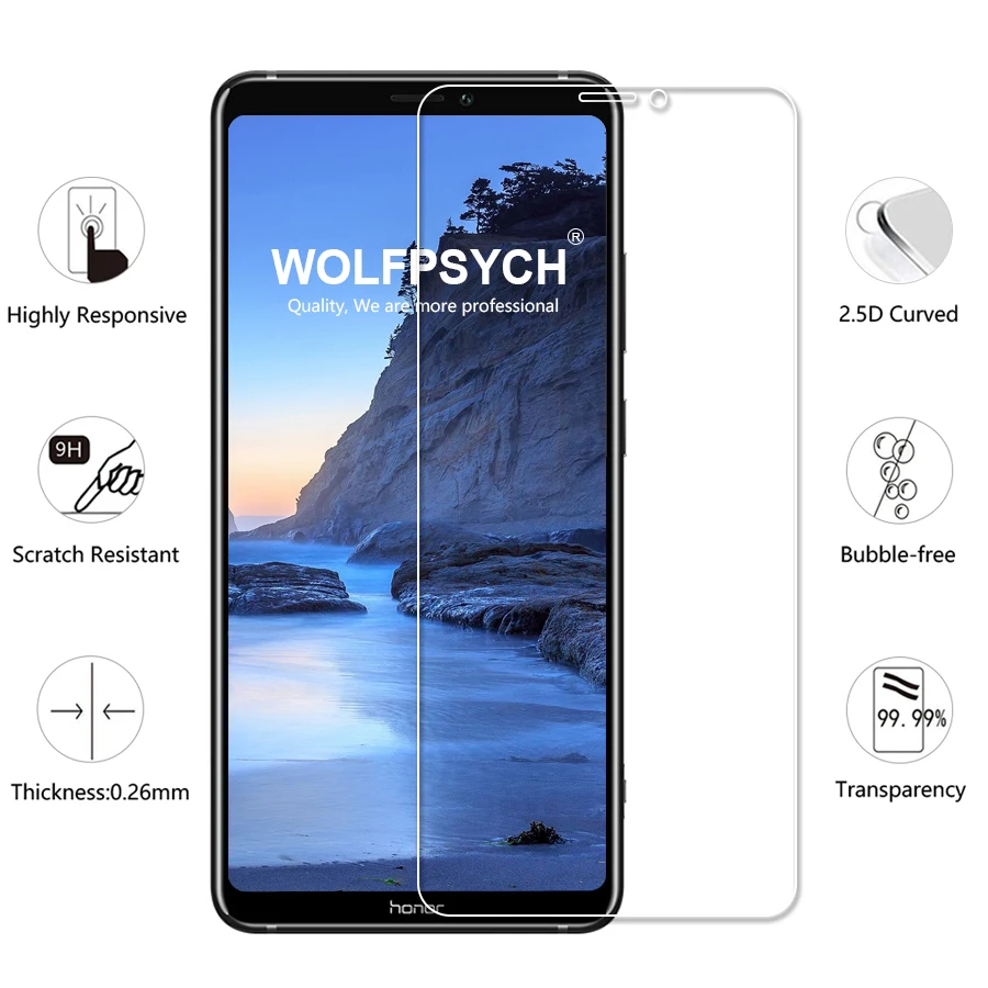 WOLFPSYCH 2.5D Закаленное стекло 9h прозрачный защитный плёнки против царапин экран