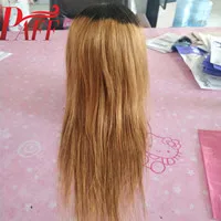 PAFF человеческих волос U Часть Парики прически Silky Straight, перуанские Волосы remy парик Средняя часть с натуральным Цвет 130% 150% 180% Плотность - Цвет: T1B/27