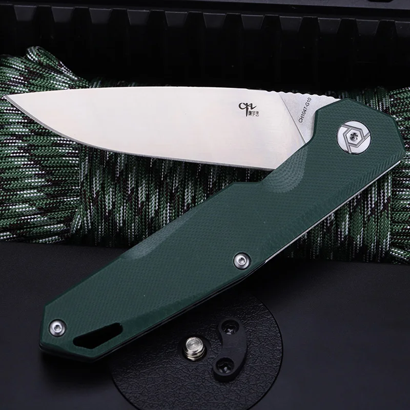 Складной нож 1047 G10 тактический клинок С флиппером лезвие D2 рукоятка для