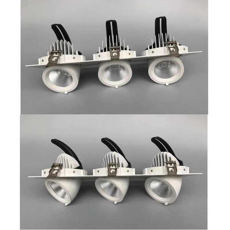 Регулируемые светильники Trimless COB 3X12 Вт CREE LED Gimbal вниз свет Регулируемый поворот