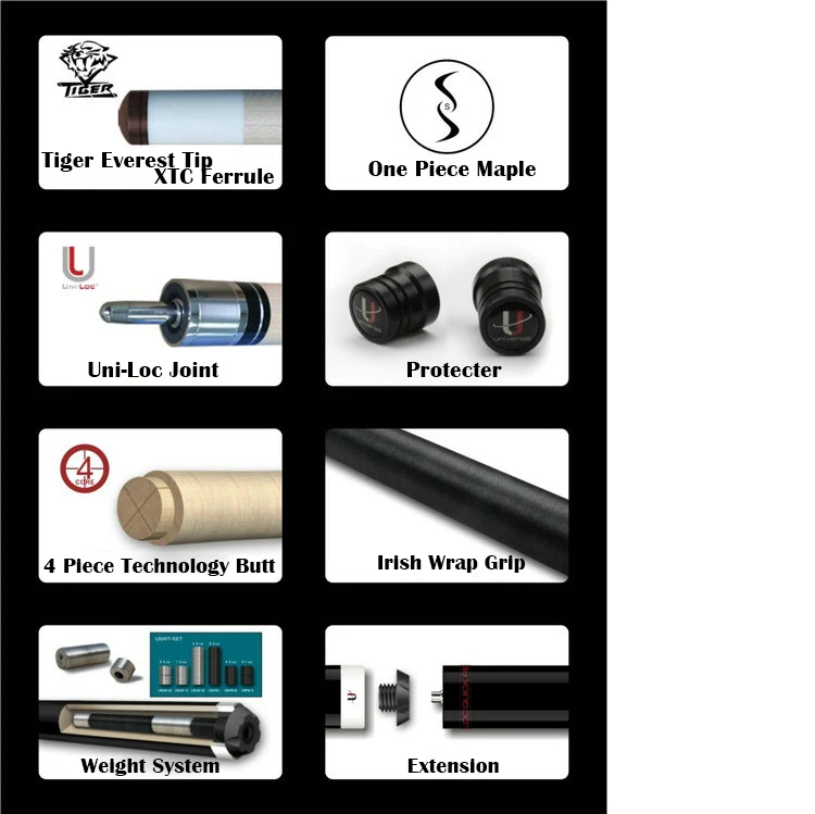 Универсальный Набор для бильярдного кия с чехлом 4 штуки технология прикладом 12 75