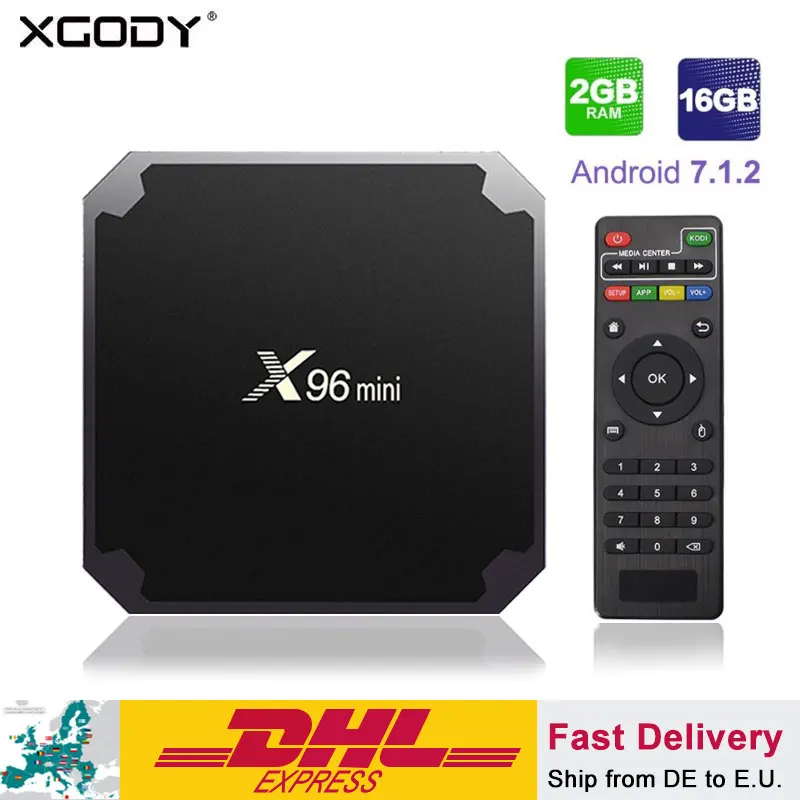 ТВ приставка XGODY X96 мини медиаплеер на Android 2 ГБ 16 четырехъядерный Amlogic S905W UHD 4K 4 ГГц