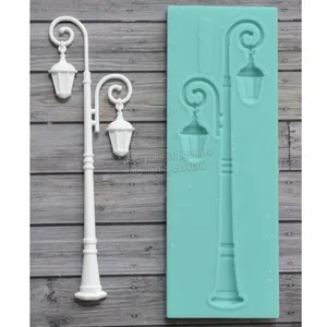 Yueyue силиконовая форма для сахарной мастики, уличная лампа, форма для помадки, инструменты для украшения тортов, форма для шоколадной мастики