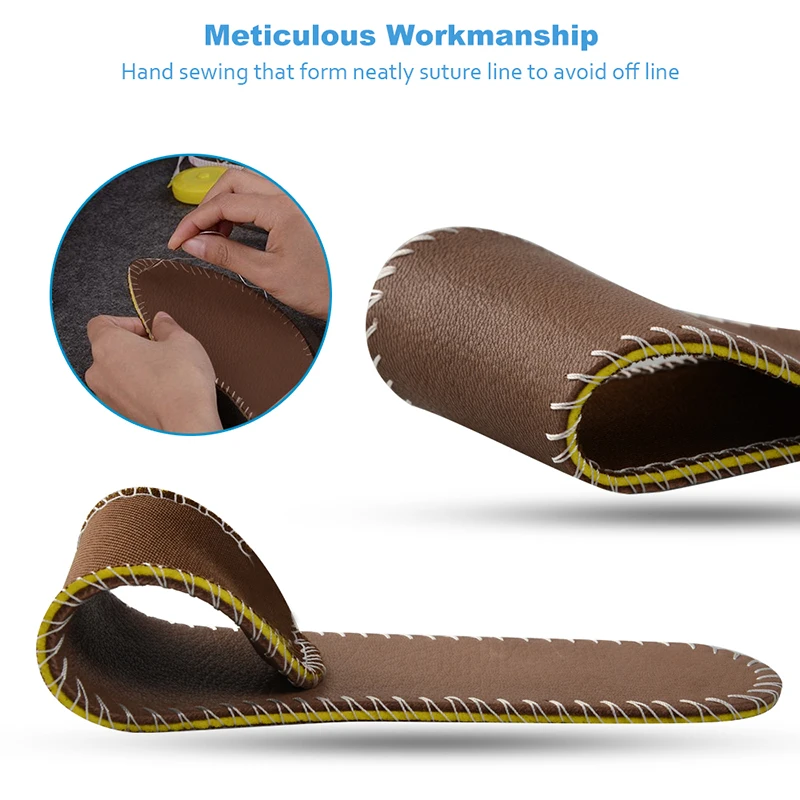 Удобные амортизирующие стельки из коровьей кожи Soumit Дышащие для обуви