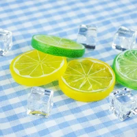 high quality artificial acrylic ice cubes simulation lemon slices for photography props photos background diy decorations