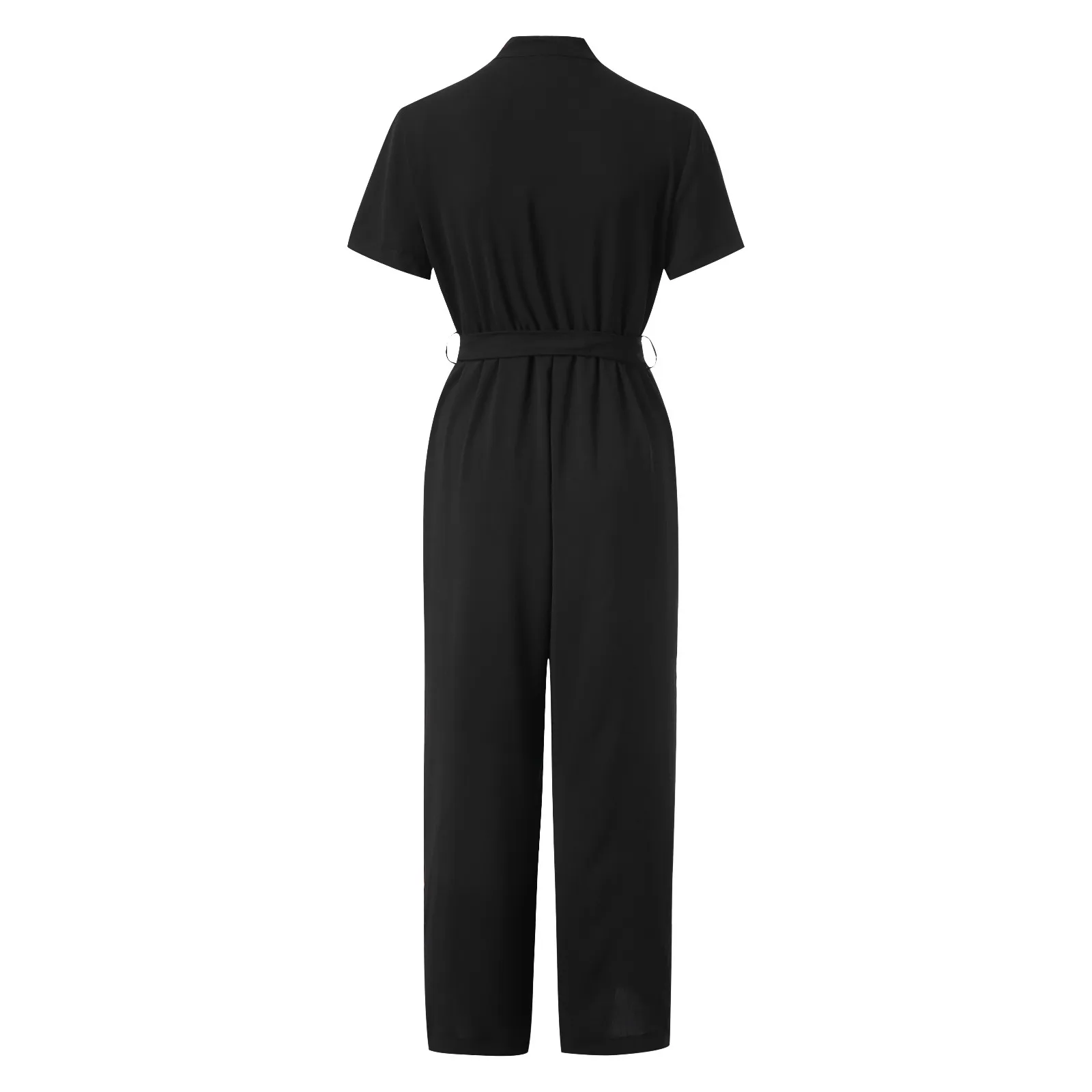 Женский комбинезон на пуговицах элегантный однотонный повседневный бретелях