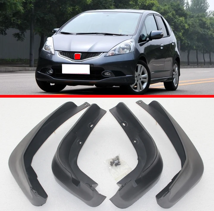 Набор литых брызговиков для Honda Fit / Jazz 2011 2012 2013 брызговики люка передняя и задняя