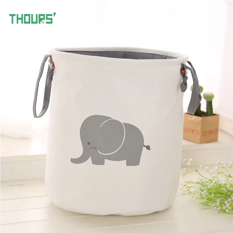 

Thours EVA Thick Double Storage Bucket Dirty Clothes large laundry basket Kids Toys Organizer Storage Barrel Home Sundries Bin