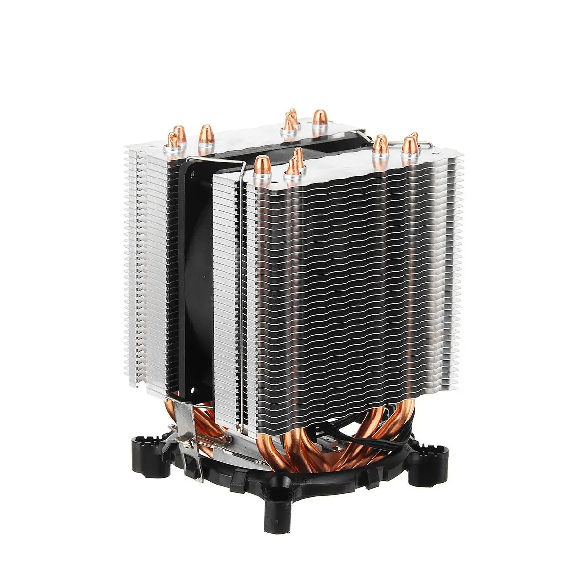 Single Fan 6xCopper тепловые трубки Blue светильник 3/4Pin Процессор Вентилятор охлаждения один двойной вентилятор радиатора для Intel 775/1150/1151/1155/1156/1366 для AMD - Цвет лезвия: Single Fan