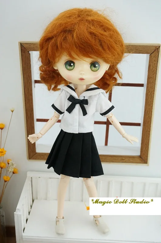 [MG357] Бесплатная доставка лидер продаж кукла NeoBlythe наряды # школьная юбка и набор
