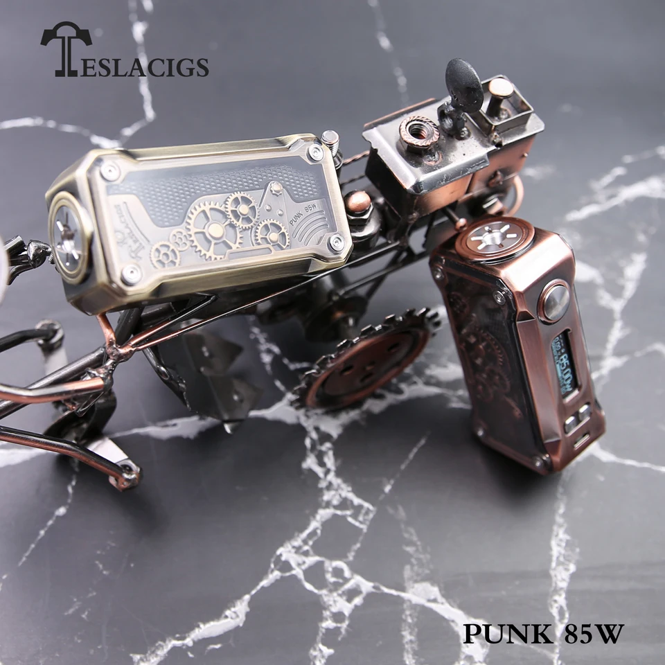 Teslacigs Tesla Punk Mini 85 Вт бокс мод стимпанк стиль 510 нить TC TCR Vape Mod 18650 электронная