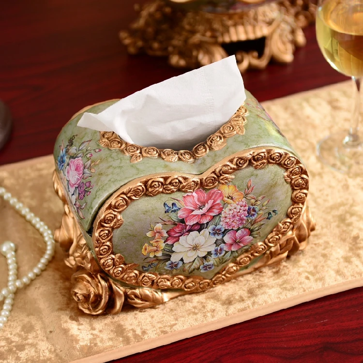 Искусственная Ручная Роспись Коробка для салфеток европейская роскошная