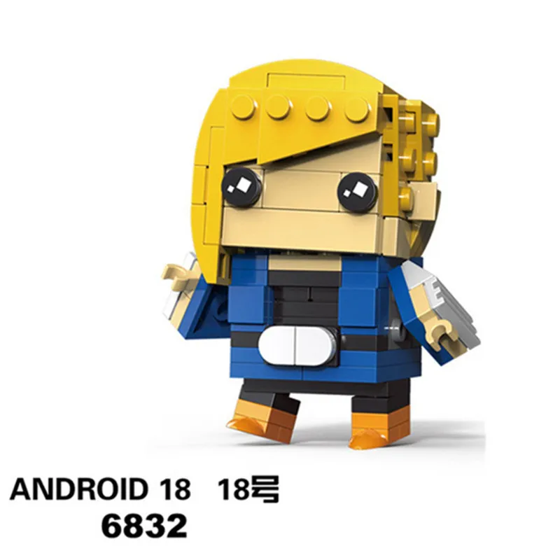 Золотой Милая кукла Dragon Ball Z Super Saiyan Goku, фигурка, игрушка Dragon ball Z BrickHeadz, строительные блоки, игрушки для детей - Цвет: Золотой