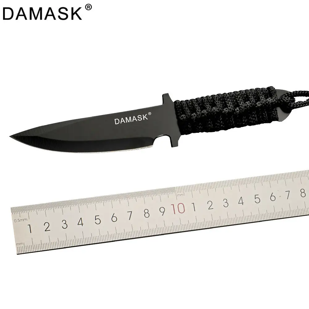 DAMASK Master Made фиксированный нержавеющая сталь открытый нож 3Cr13 Высокая твердость