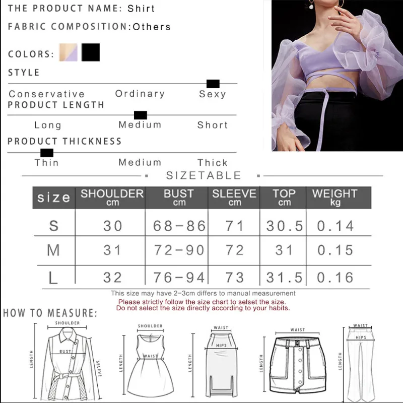

Sexy Women Mesh Sheer Crop Top Blouse Shirts Lantern Long Sleeve Transparent Blouse Deep V Casual Loose Blouse Summer 2019 New