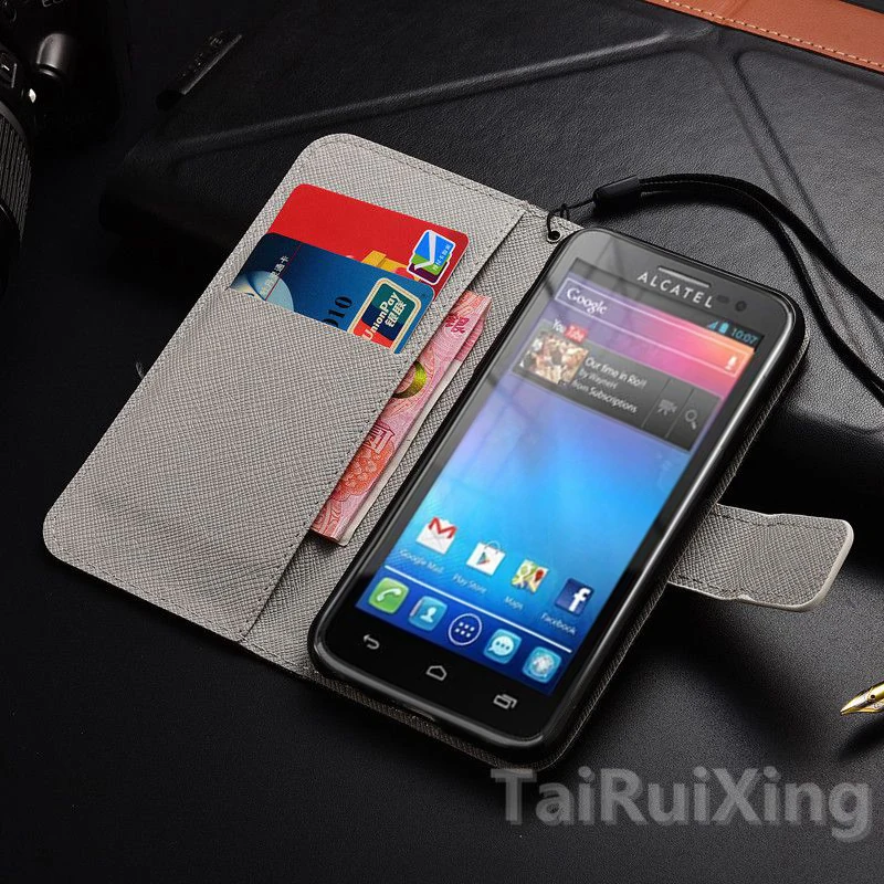 Высококачественный модный кожаный чехол книжка с сердечком для Alcatel One Touch Pop S9