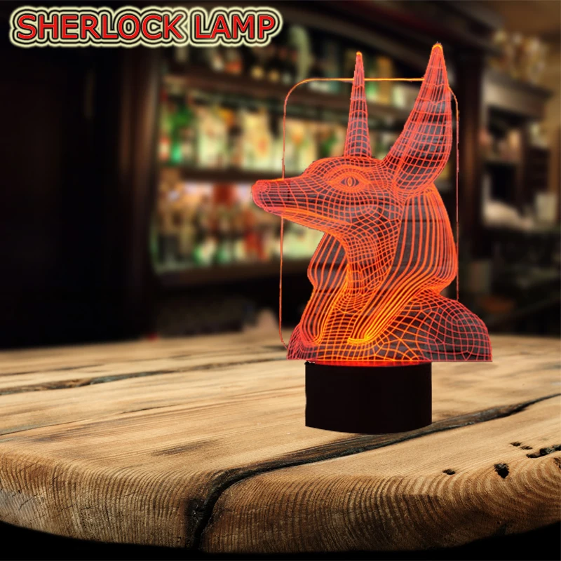 3D LED светильник s лампа животное Фараон олень USB детская игрушка детский подарок