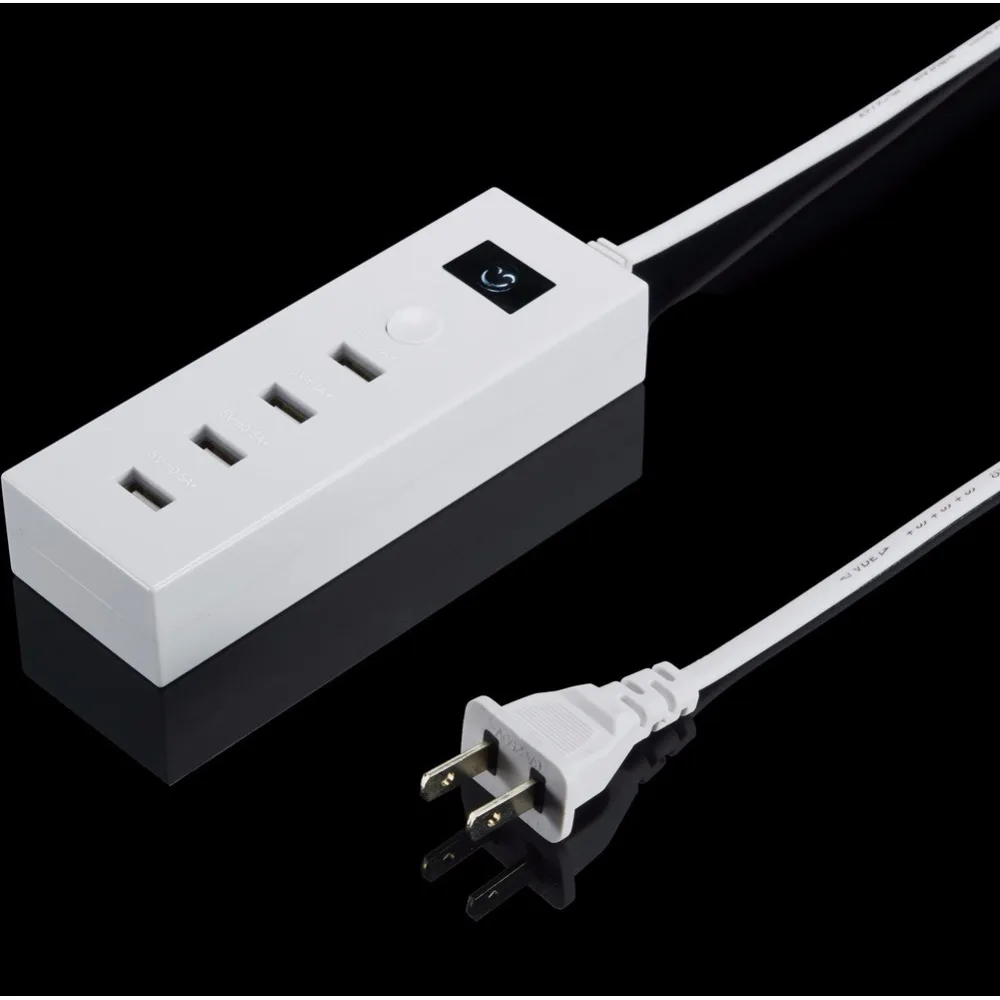 5V 1A/2A 4 порта USB адаптер питания быстрой зарядки сетевого зарядного устройства