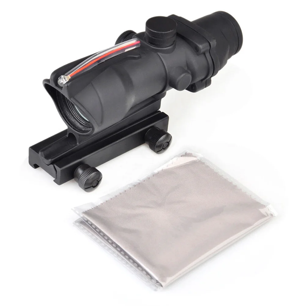 WIPSON Охотничий Тактический Улучшенный выпуск. 308 4X32 ACOG прицел оптоволоконный источник красный и зеленый освещенный прицел для AR 15 прицел