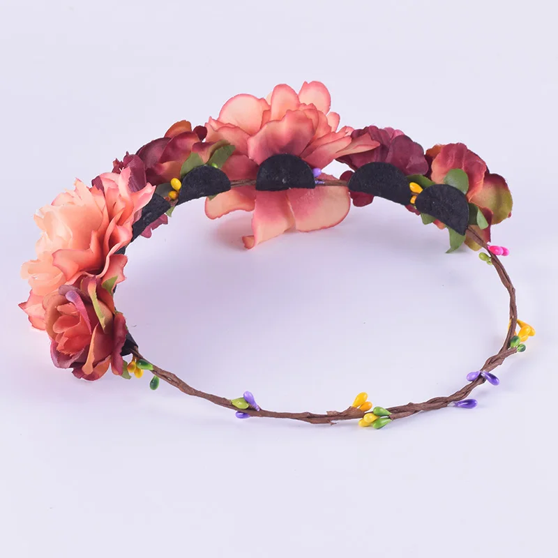 CXADDITIONS Роза Гвоздика Пион цветок Корона Люкс повязка на голову с цветочным узором