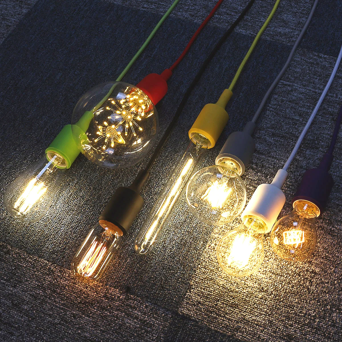 Ретро LED E27 3 Вт 220 В Светодиодная лампа Эдисона теплая желтая винтажная COB
