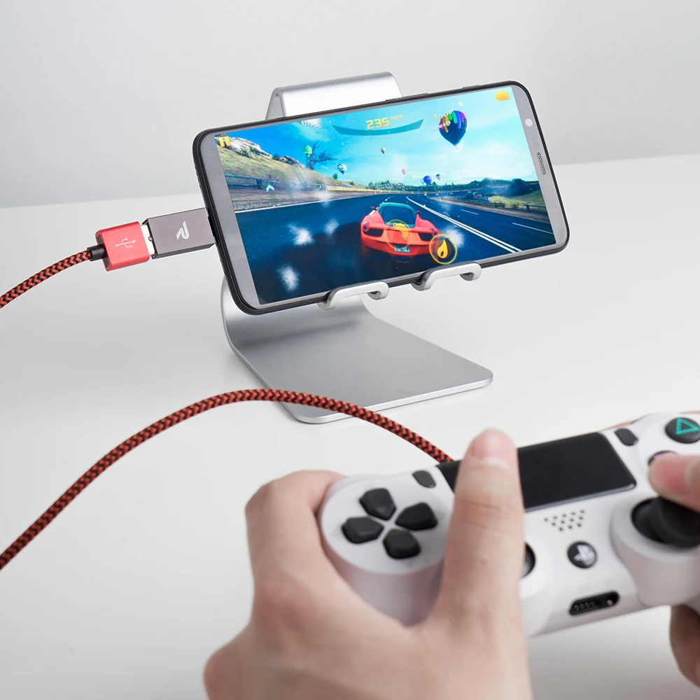 [2 шт./упак.] RAMPOW OTG USB C Адаптеры 5 Гбит/с QC3.0 Тип адаптер для MacBook 3 0 samsung S9/huawei P20