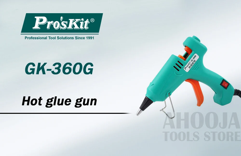 Pro'skit термостойкий термоклеевой пистолет 20 Вт DIY процесс клей пистолет ремонт тепловые инструменты отправить 12 шт. клей-карандаш