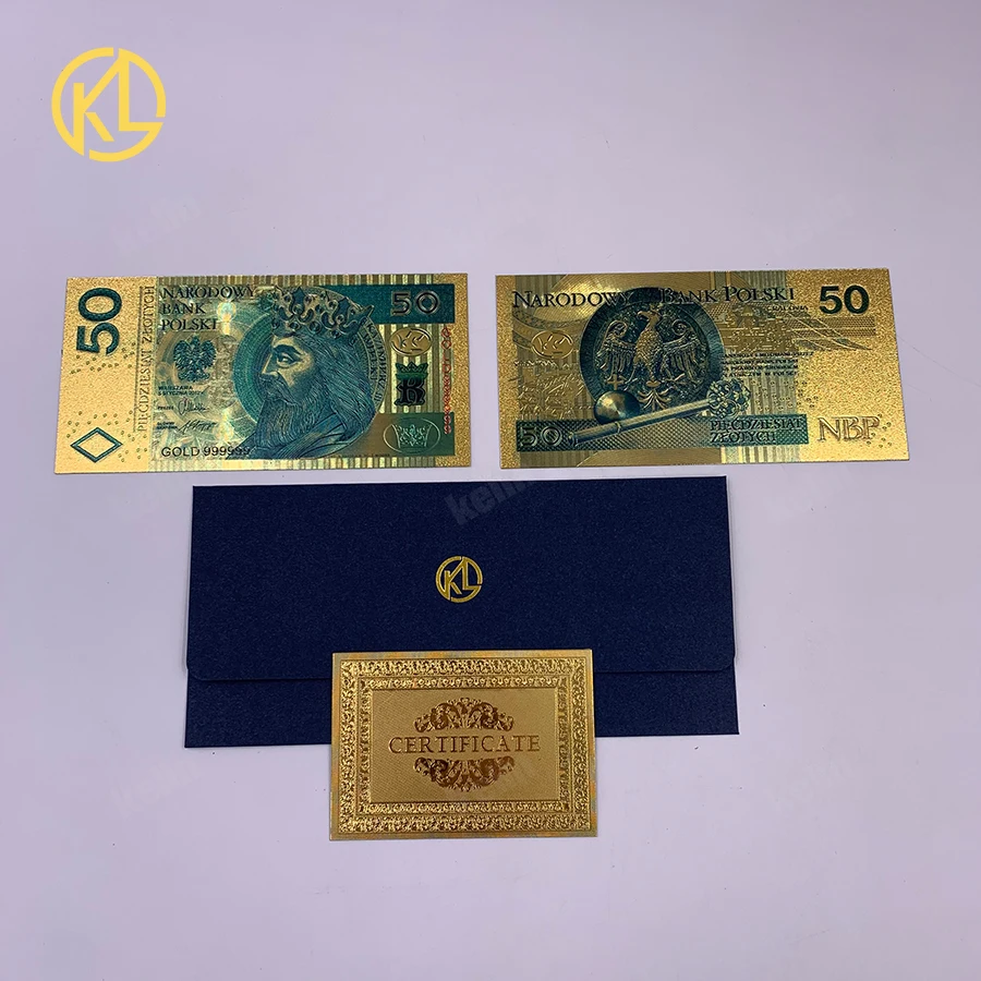 Unised 1994 Edition Poland Currency designed 24 K gold Banknote 500 PLN для высококачественного античного золота Gifts подарки