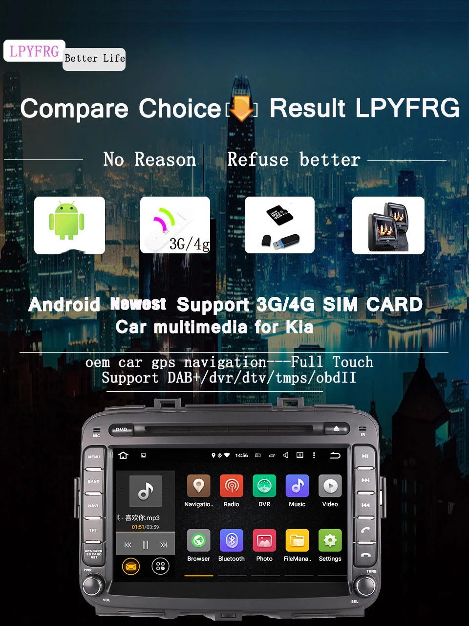 2DIN " Android 9,0 Octa Core Fit Kia CARENS 2013- автомобильный dvd-плеер Мультимедиа gps навигация головное устройство аудио DVD