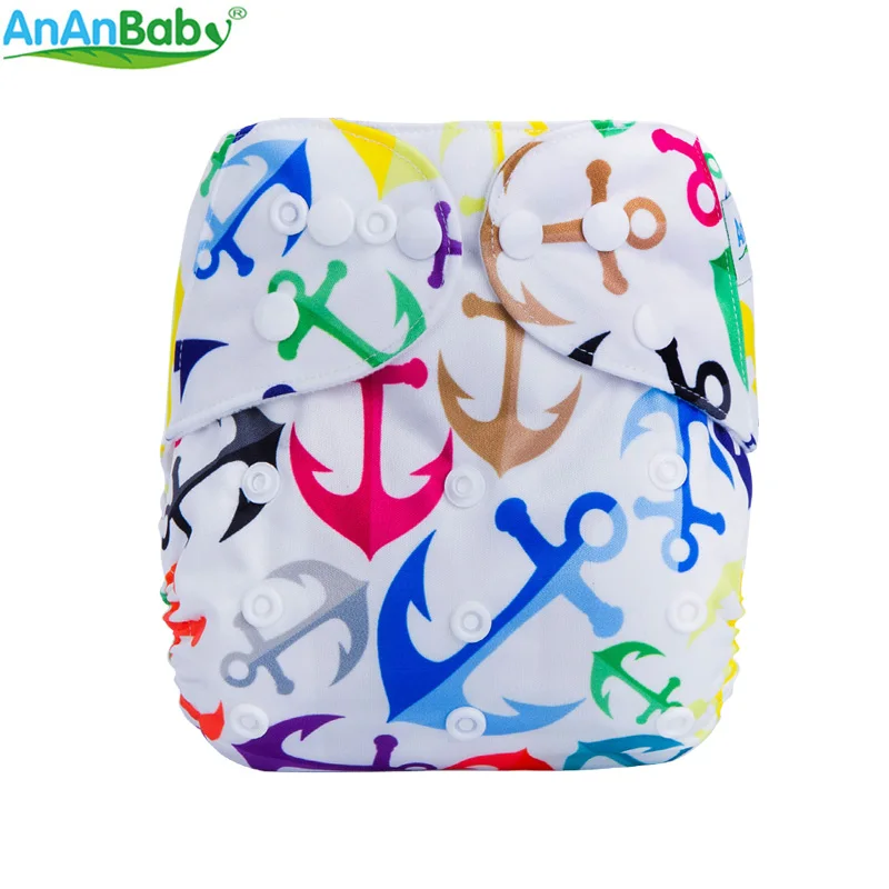 Ananbaby Экологичные подгузники моющиеся регулируемые тканевые костюм для