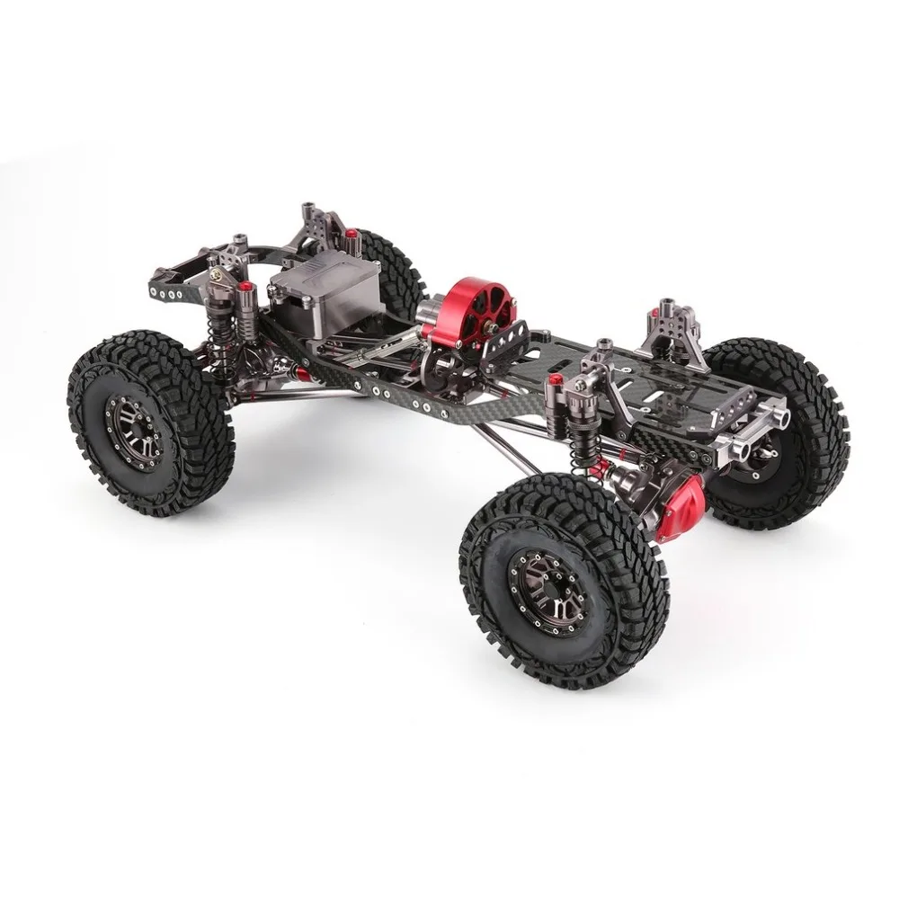 CNC Алюминиевый металлический и карбоновый корпус для RC автомобилей 1/10 осевой SCX10 шасси 313 мм Колесная база автомобиля гусеничный автомобиль части аксессуар